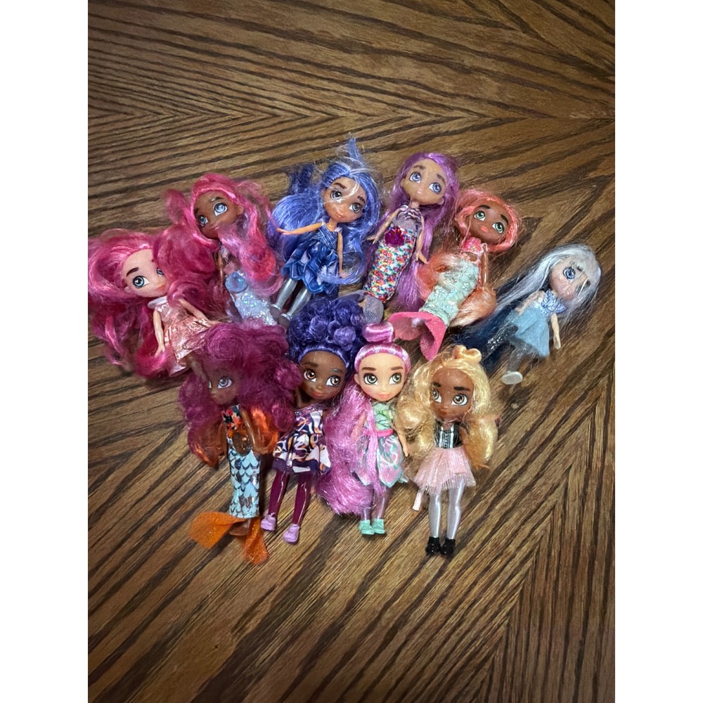Hairdorables Shortcuts Mini Doll Lot of 10 Mermaids and Fashion Series Just Play